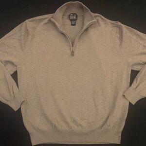 JOS A BANK Signature Collection Pima Cotton 1/4 Zip Sweater